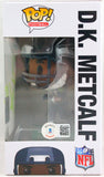 DK Metcalf Autographed Seattle Seahawks Funko Pop Figurine 147-Beckett W Hologram *Green