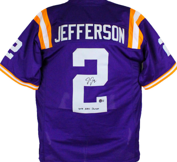 Justin Jefferson Autographed Purple College Style Jersey w/ Insc
