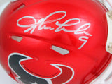 Shane Lechler Autographed Texans Flash Speed Mini Helmet-Beckett W Hologram *Silver