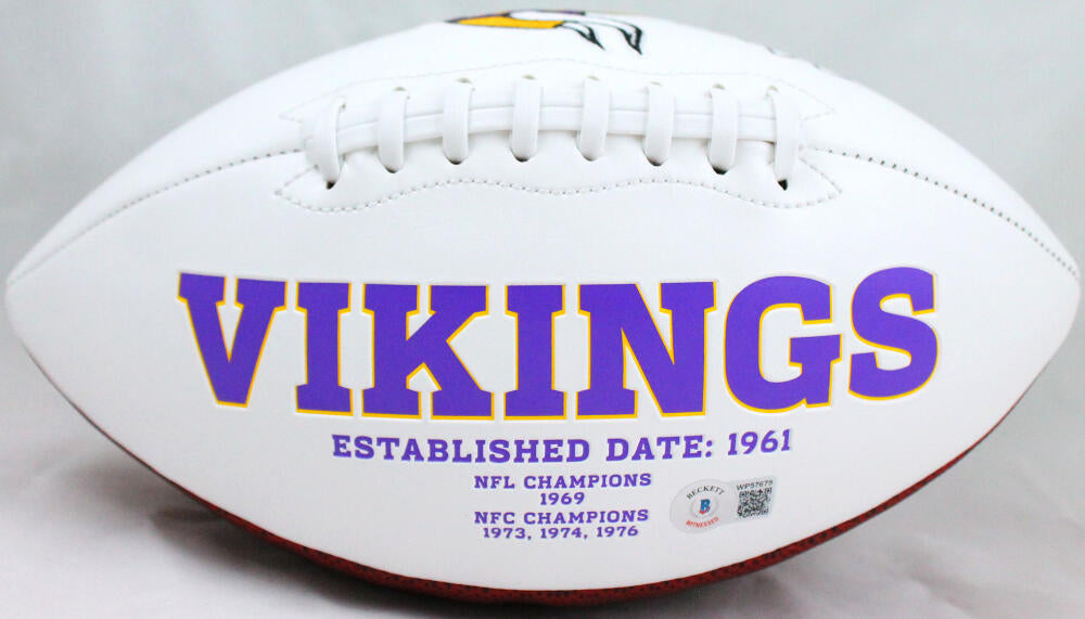 2016-2017 Vikings team signed autographed NFL Logo Football COA with the  Proof Photos will be Included at 's Sports Collectibles Store