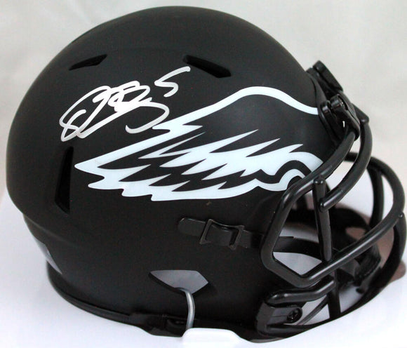 Donovan McNabb Autographed Philadelphia Eagles Eclipse Speed Mini Helmet-Beckett W Hologram *Silver