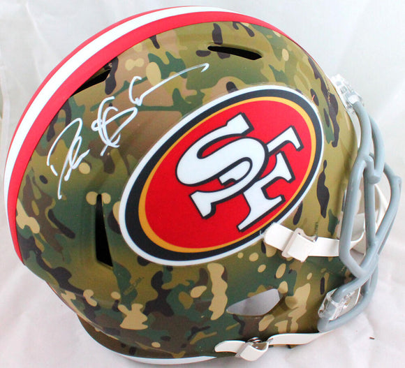 Deion Sanders Autographed 49ers F/S Camo Speed Helmet-Beckett W Hologram *White Image 1