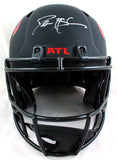 Deion Sanders Autographed Atlanta Falcons F/S Eclipse Speed Authentic Helmet-Beckett W Hologram *Silver