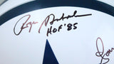 Staubach/Dorsett/Pearson Autographed Dallas Cowboys F/S 60-63 TB Authentic Helmet- Beckett W Hologram*Black Image 3