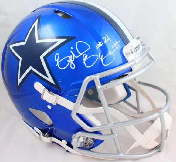 Ezekiel Elliott Autographed Dallas Cowboys F/S Flash Speed Authentic Helmet-Beckett W Hologram *White Image 1
