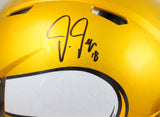 Justin Jefferson Autographed Vikings F/S Flash Speed Authentic Helmet-Beckett W Hologram *Black Image 2