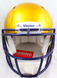 Justin Jefferson Autographed Vikings F/S Flash Speed Authentic Helmet w/2 Insc.-Beckett W Hologram *Purple