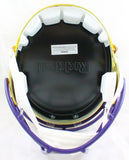 Justin Jefferson Autographed Vikings F/S Flash Speed Helmet-Beckett W Hologram *Black