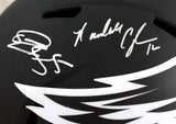 McNabb,Cunningham Autographed Philadelphia Eagles F/S Eclipse Speed Helmet-Beckett W Hologram *Silver