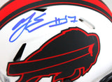 AJ Epenesa Autographed Buffalo Bills Lunar Speed Mini Helmet-Beckett W Hologram *Blue