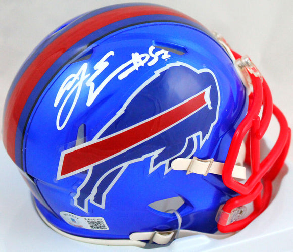 AJ Epenesa Autographed Buffalo Bills Flash Speed Mini Helmet-Beckett W Hologram *White