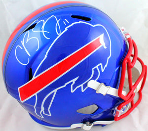 Cole Beasley Autographed Buffalo Bills F/S Flash Speed Helmet-Beckett W Hologram *White