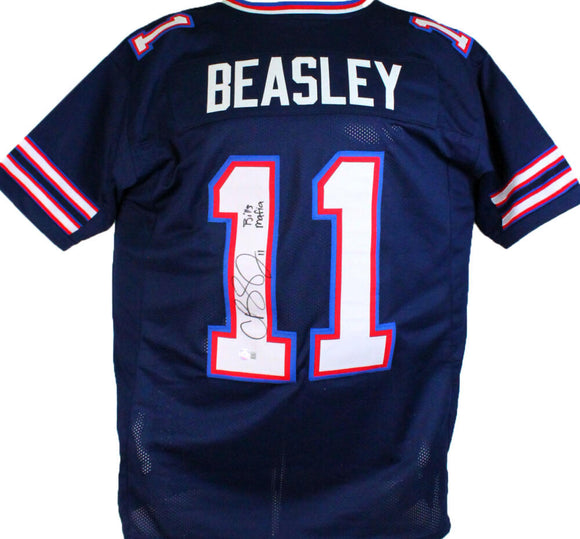 Cole Beasley Autographed Red Pro Style Jersey- Beckett W *Black