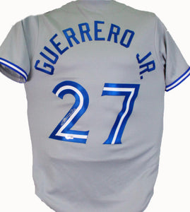 Vladimir Guerrero Jr. Autographed Toronto Blue Jays Majestic Grey Jers –  The Jersey Source