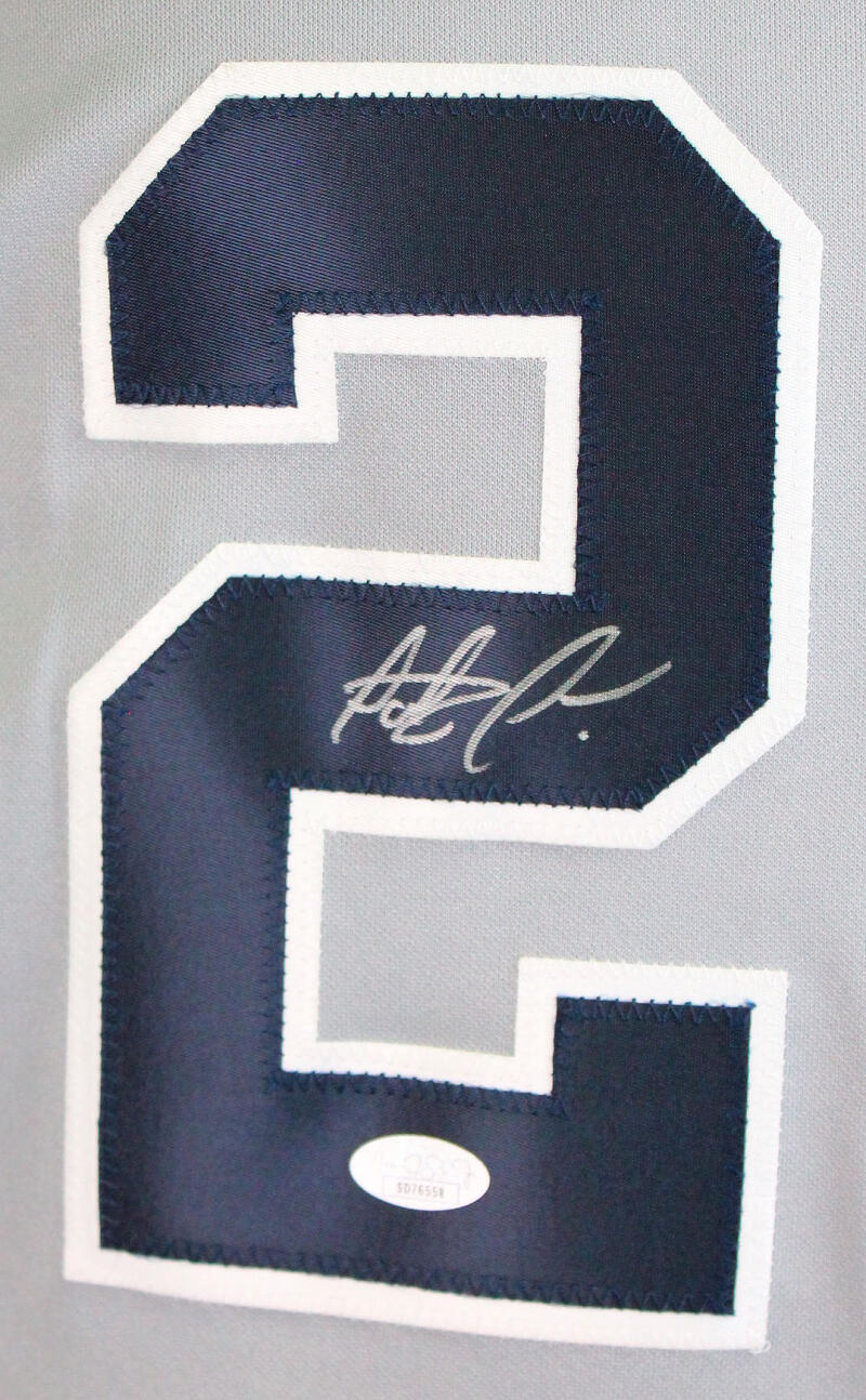The Jersey Source Autographs Fernando Tatis Jr. Autographed San Diego Padres Grey Majestic Jersey-JSA *Silver