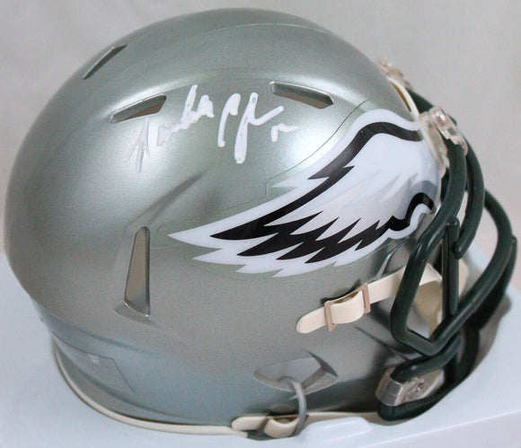 Randall Cunningham Autographed Eagles Flash Speed Mini Helmet- Beckett W Hologram *White