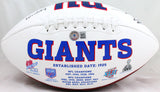 Michael Strahan Autographed New York Giants Logo Football w/HOF-Beckett W Hologram