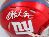 Michael Strahan Autographed NY Giants Flash Speed Mini Helmet-Beckett W Hologram *White