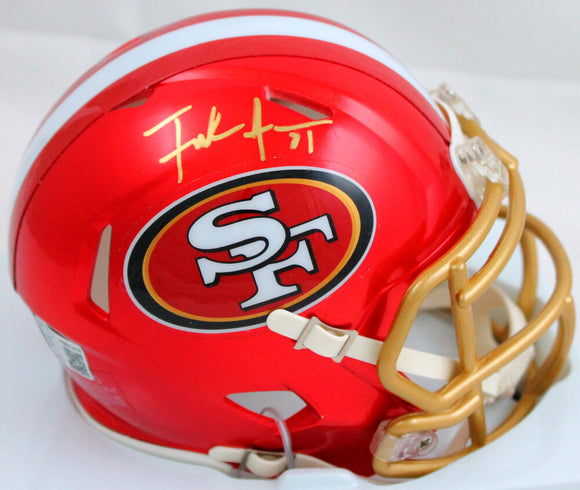 Frank Gore Autographed San Francisco 49ers Flash Mini Helmet-Beckett W Hologram *Gold