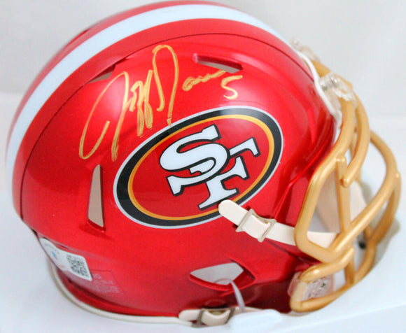 Jeff Garcia Autographed San Francisco 49ers Flash Mini Helmet-Beckett W Hologram *Gold
