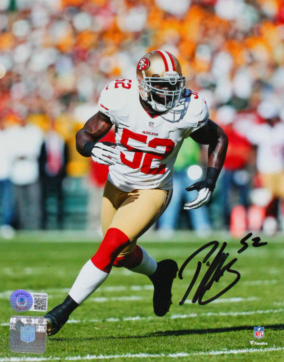 Patrick Willis Signed San Francisco 49ers Running 8x10 Photo-Beckett W Hologram *Black