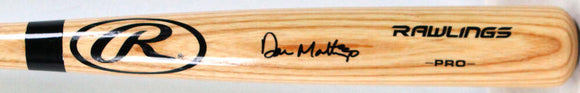 Don Mattingly Autographed Blonde Rawlings Pro Baseball Bat-Beckett W Hologram *Black