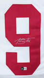 Bryce Young Autographed White College Style Jersey- Beckett W Hologram *Silver