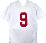 Bryce Young Autographed White College Style Jersey- Beckett W Hologram *Silver