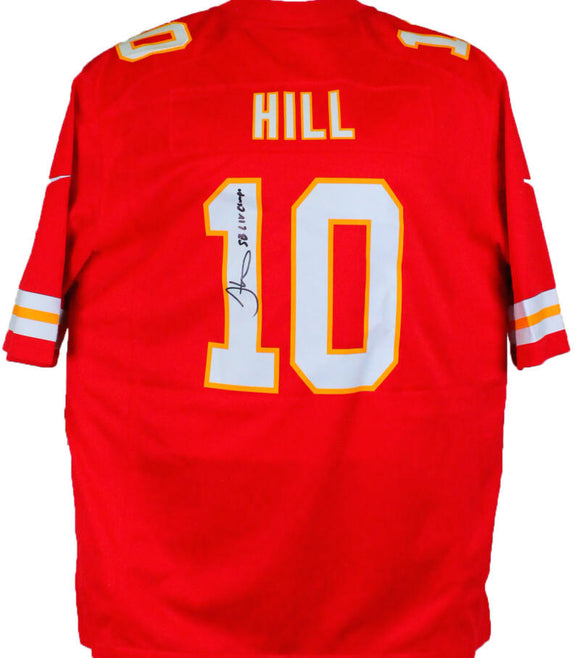 Tyreek Hill Signed KC Chiefs Red Nike Game Jersey w/SB Champs-Beckett W Hologram