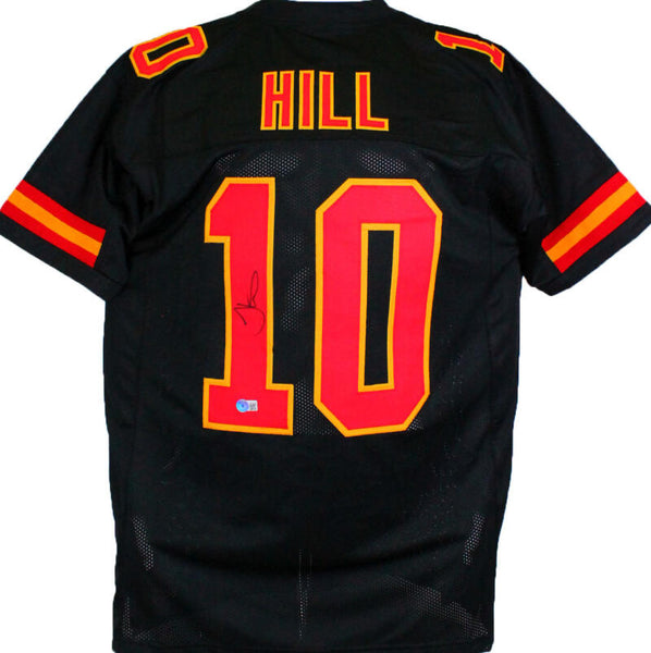 The Jersey Source Tyreek Hill Autographed White Pro Style Jersey-Beckett W Hologram *Black