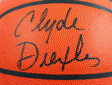Drexler/Olajuwon Autographed Wilson NBA Basketball - JSA Witnessed *Black