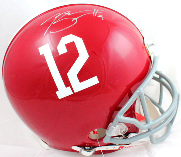 Bryce Young Autographed Alabama Crimson Tide F/S Authentic Helmet-Beckett W Hologram *Silver