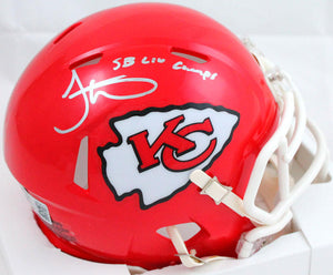 Tyreek Hill Autographed Kansas City Chiefs Speed Mini Helmet Beckett  Witnessed