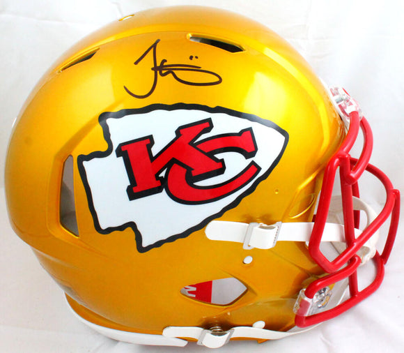 Tyreek Hill Signed KC Chiefs F/S Flash Speed Authentic Helmet-Beckett W Hologram *Black