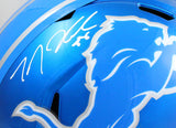 TJ Hockenson Autographed Detroit Lions F/S Flash Speed Helmet- Beckett W Hologram *White Image 2