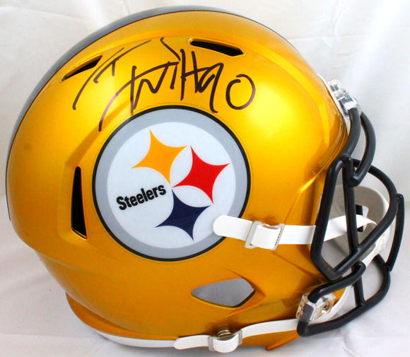 T.J.Watt Autographed Pittsburgh Steelers Flash Speed Mini Helmet