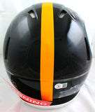 TJ Watt Autographed Pittsburgh Steelers F/S Speed Authentic Helmet-Beckett W Hologram *Silver Image 4