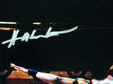 Hakeem Olajuwon Houston Rockets Autographed 8x10 V. Ewing Photo- JSA W *Silver