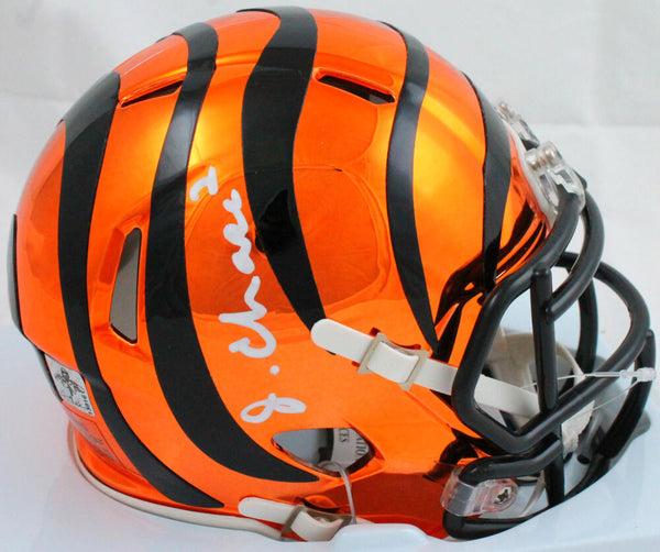 Ja'Marr Chase Autographed Cincinnati Bengals Speed Mini Helmet  *Front-Beckett W Hologram *Black