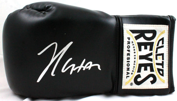 Julio Cesar Chavez Sr. Autographed *Left Black Cleto Reyes Boxing Glove-JSA *Silver
