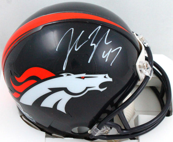 John Lynch Autographed Denver Broncos Mini Helmet-Beckett W Hologram *White