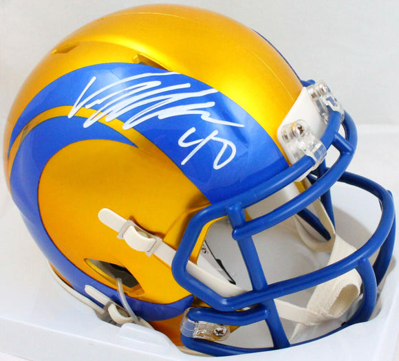 Von Miller Autographed Los Angeles Rams Flash Speed Mini Helmet-Beckett W Hologram *White