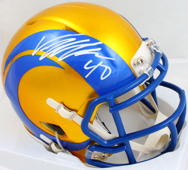 New 2020 Los Angeles Rams Von Miller Mini Helmet Shadowbox W/ 