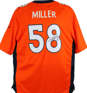 Von Miller Autographed Broncos Orange Nike Game Jersey- Beckett W Hologram *Black