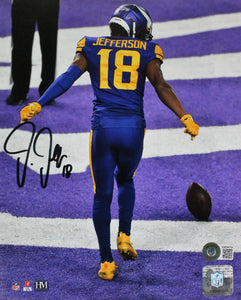 Justin Jefferson Minnesota Vikings Signed Nike Game Color Rush