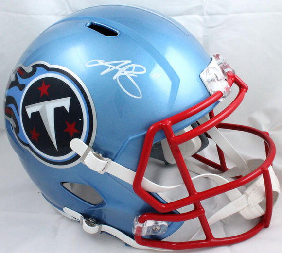 AJ Brown Autographed Tennessee Titans F/S Flash Speed Helmet-Beckett W Hologram *White Image 1