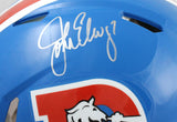 John Elway Autographed Denver Broncos F/S 75-96 TB Speed Authentic Helmet-Beckett W Hologram *Silver Image 2