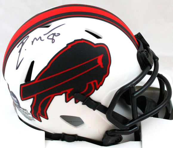 Eric Moulds Autographed Buffalo Bills Lunar Speed Mini Helmet-Beckett W Hologram *Black