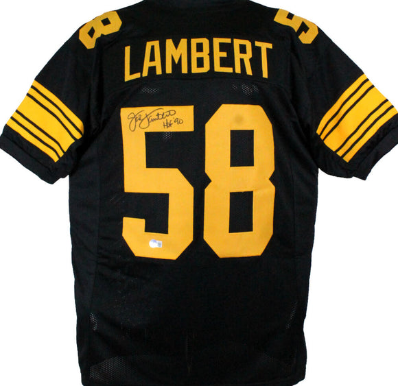 Jack Lambert Autographed Black/Yellow # Pro Style Jersey-Beckett W Hol –  The Jersey Source