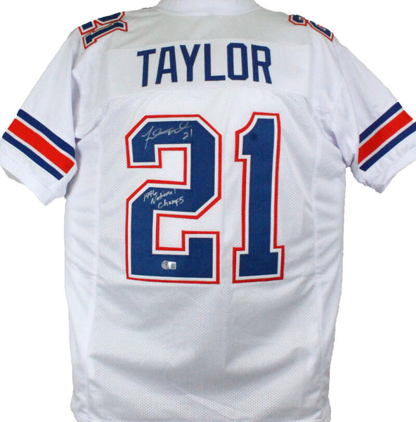 Fred Taylor Autographed Orange College Style Jersey- Beckett W